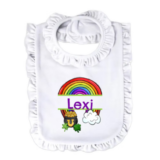 Personalized St Patricks Day Name Bib
