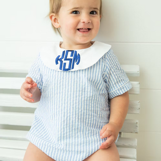 Monogram Personalized Bishop Bubble Boys Short Sleeve