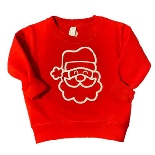 Santa Puff Embroidery Sweatshirt - Kids