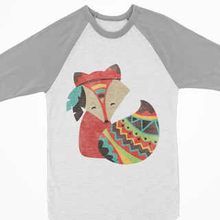 Watercolor Raglan- Fox