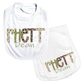 Bib & Burp Cloth Combo