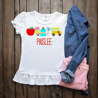 School Supplies Sublimated Tee