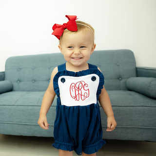 Colorblock Knit Ruffled Sunsuit