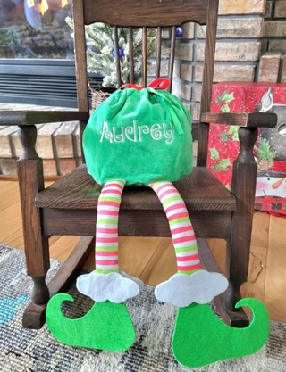 Elf Feet Personalized Gift Bag