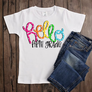 Hello Fifth Grade Sublimated Tee