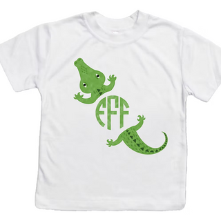 Monogram Alligator Personalized Graphic Tee