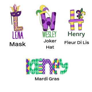 Mardi Gras Name Tee
