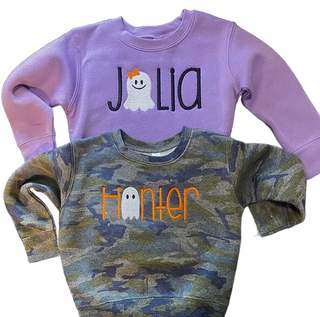 Ghost Embroidered Name Sweatshirt