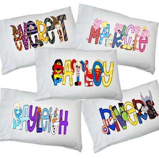 Character Alphabet Soup Personalized Pillowcases