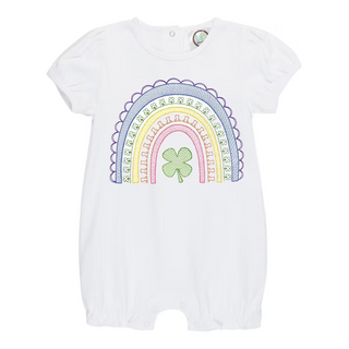 Clover Rainbow Embroidered Romper