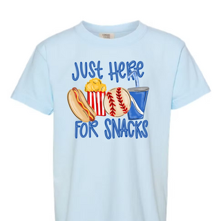 I'm Only Here for the Snacks Tee Baseball Humor