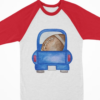 Watercolor Raglan - Football Truck