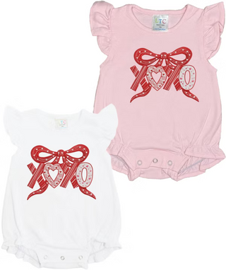 XOXO Bow Valentine Embroidered Bubble