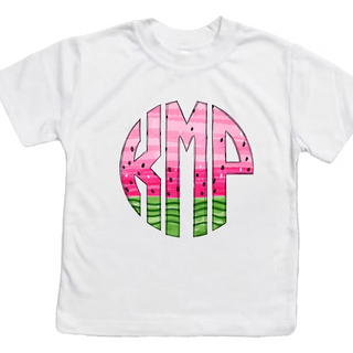 Monogram Watermelon Personalized Graphic Tee