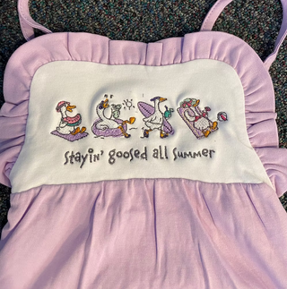 Goosed for Summer Embroidered Bubble