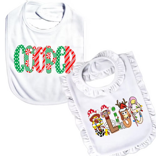 Holiday Name Bibs