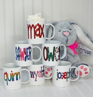 Alphabet Soup Personalized Kids Mugs