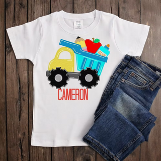 School Dump Truck Sublimated Tee