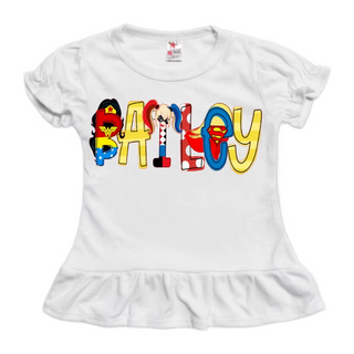 Character Alpha Short Sleeved Name Tees