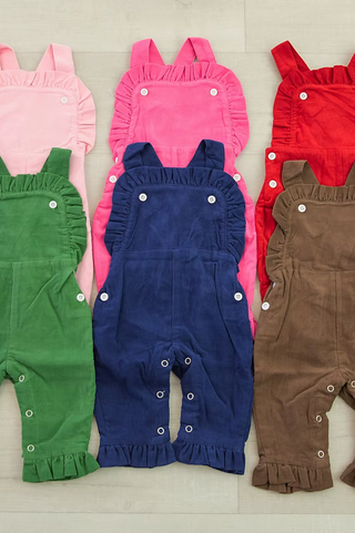 Monogramed Ruffled Corduroy Longalls