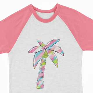 Watercolor Raglan - Palm Tree