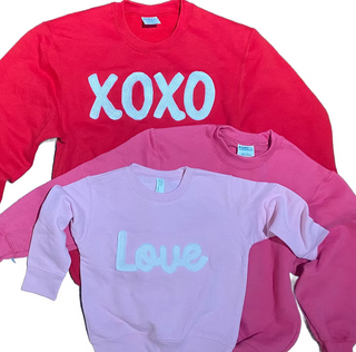 Felt Lettered Valentine Sweatshirt