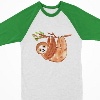 Watercolor Raglan - Sloth