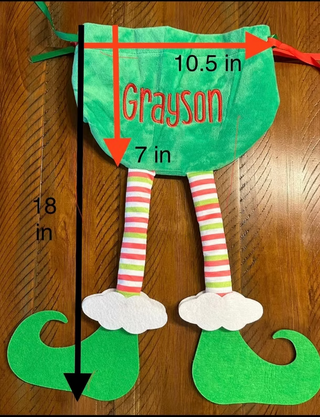 Elf Feet Personalized Gift Bag