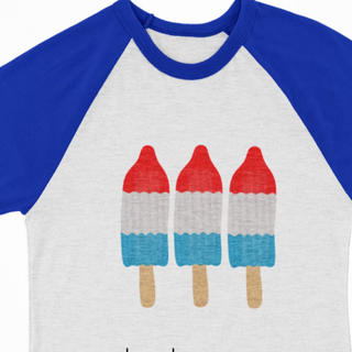Watercolor Raglan - Bomb Pops