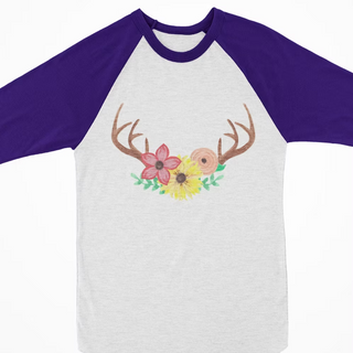 Watercolor Raglan- Antlers