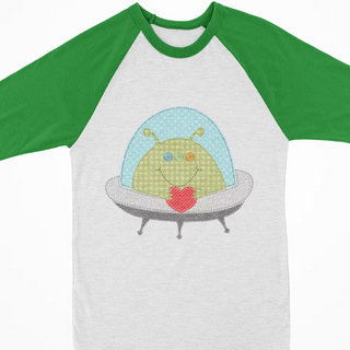 Watercolor Raglan - Valentine Alien
