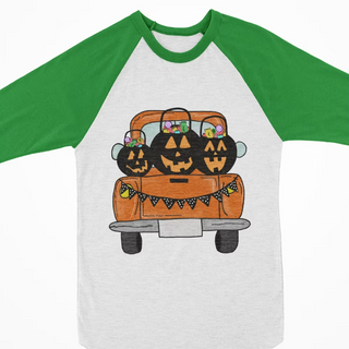 Halloween Raglan Trick or Treat Truck