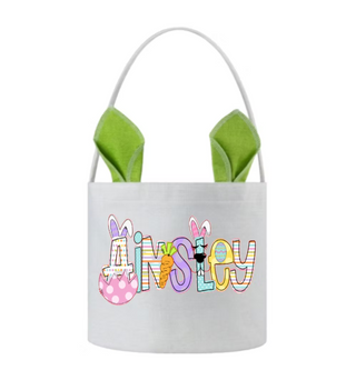 Personalized Rabbit Ear Easter Buckets
