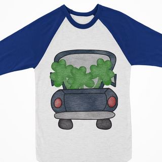Watercolor Raglan - St Pats Shamrock Truck