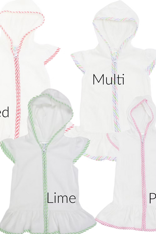 Monogrammed Ruffled Swim Cover Up