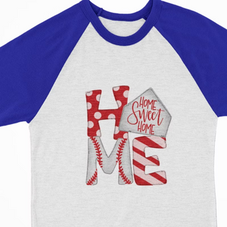 Watercolor Raglan - Baseball HOME Plate