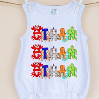 Summer Themed Alphabet Soup Name Tees