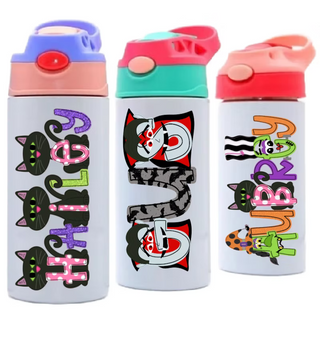 Halloween Alphabet Soup Personalized Water Bottles