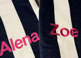 Striped Beach Towel Personalized
