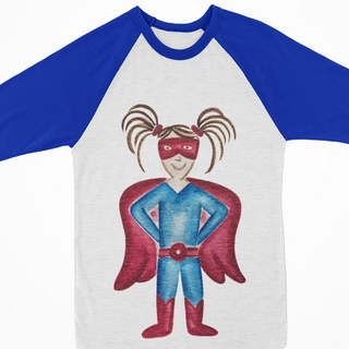 Watercolor Raglan - Super Girl