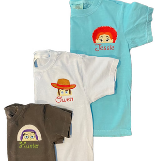 Toybox Embroidered Tees with Name KIDS