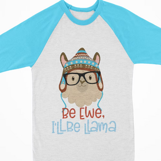Watercolor Raglan - Winter Llama
