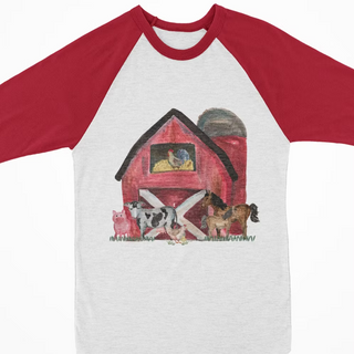 Watercolor Raglan - Barn