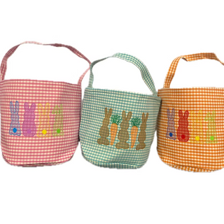 Embroidered Easter Buckets