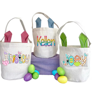 Personalized Rabbit Ear Easter Buckets