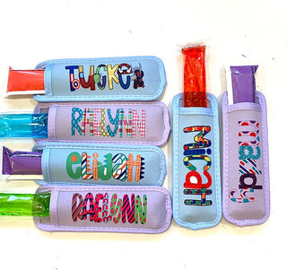 Alphabet Soup Personalized Popsicle/Yogurt Sleeves