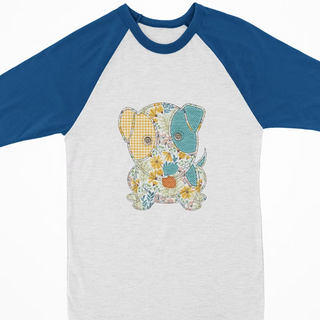 Watercolor Raglan - Patchwork Puppy