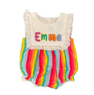 Rainbow Personalized Embroidered Bubble