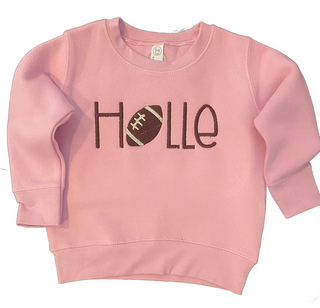 Football Embroidered Name Sweatshirt