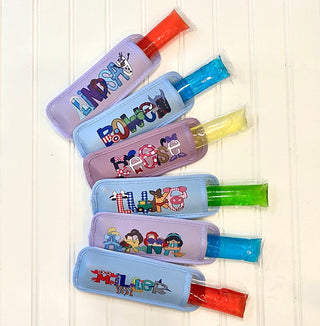 Alphabet Soup Personalized Popsicle/Yogurt Sleeves